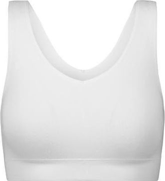 BraBar/Boutique Soft Reversible V Bralette in White at Nordstrom, Size Large