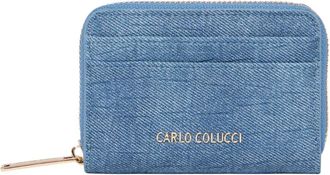 Carlo Colucci Accessoires, Dames, Blauw, ONE Size, Kleine portemonnee