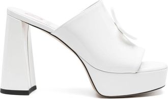 Patou x Bettina Vermillon Glossy Anitta 110mm mules - women - Calf Leather/Patent Calf Leather/Calf Leather - 40 - White