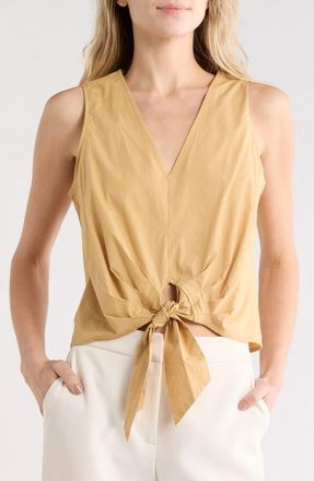 Ramy Brook Svetlana Tie Hem Sleeveless Crop Top in Burlap at Nordstrom Rack, Size Xx-Small Regular