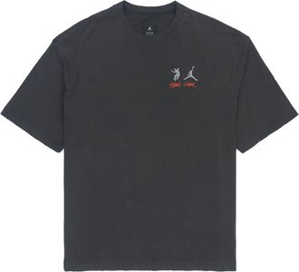 Nike Jordan Air Jordan x union Crossover SS22 Solid Color Breathable Logo Round Neck Short Sleeve Asia Edition Black DM2844-045