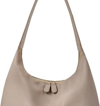 Seward Leather Hobo Bags for Women Small Soft Shoulder Purse Slouchy Tote Handbags with Double Zipper Design