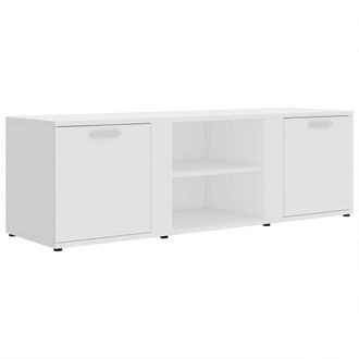 Berkfield Home TV Cabinet White 120x34x37 cm Engineered Wood | Size: 120 x 34 x 37 cm