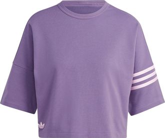 adidas (WMNS) adidas Neuclassics 3 stripe T-shirt Asia Sizing Shadow Violet IP8973
