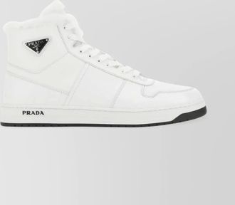 Prada leather high-top sneakers