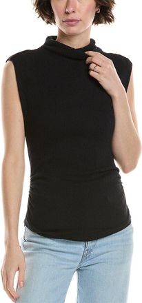 Michael Stars Campbell Ruched Mock Neck T-Shirt