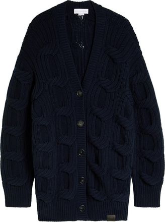 Stella McCartney Stella Mccartney Cable-knit Wool Cardigan - Navy - S (UK8-10 / S)