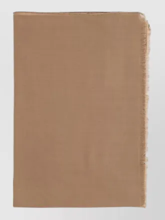 Max Mara silk scarf rectangular shape lightweight frayed edges