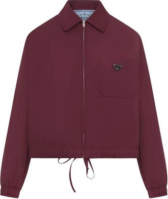 Prada Cotton Blend Zipped Jacket Clothing