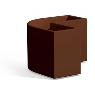 Monacis Monacis - Jardinera Angular De Resina 80x35 Cm Mod. Flowerpot Angular Marr&oacute;n