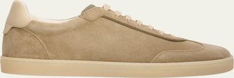 Brunello Cucinelli Mens Suede T-Toe Low-Top Sneakers