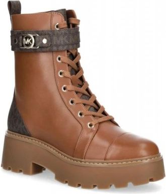 Michael Kors Mandy Veterboot - Dames - Veterlaarzen - Bruin - 39 EU - Leer - Schoenen