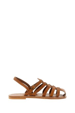 K.Jacques Brown Picte Cage Sandals