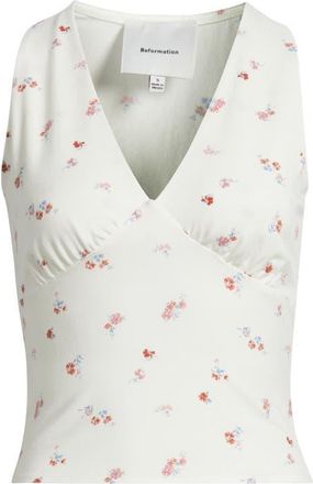 Reformation Bowie V-Neck Tank in Cutie at Nordstrom, Size X-Large