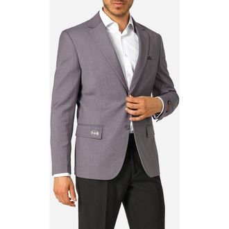 OppoSuits x Batman Daily Slim Fit Grey Stretch Sport Coat at Nordstrom, Size 38 Regular