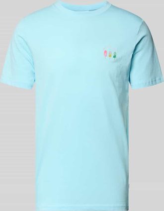 Lindbergh Lindbergh T-Shirt mit Stitching und Rundhalsausschnitt in Hellblau, Gr&ouml;&szlig;e XXL