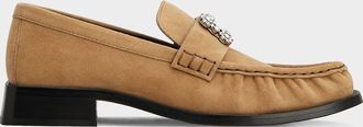 Roger Vivier Viv Suede Strass Loafers