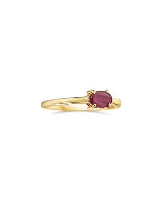 Forever Creations Forever Creations Usa Inc. Signature Collection 14K 0.58 Ct. Tw. Ruby Half-Eternity Ring