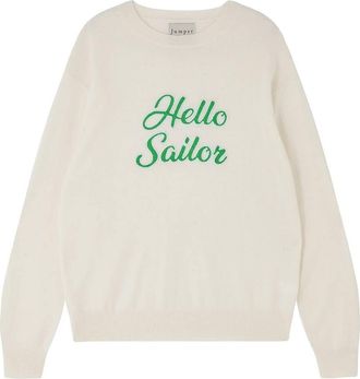 JUMPER 1234 Womens Hello Sailor Sweatshirt In Beige