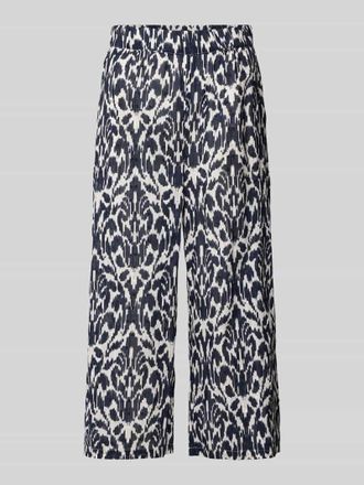 Mbym mbyM Wide Leg Stoffhose mit verk&uuml;rztem Schnitt Modell Anjelica in Marine, Gr&ouml;&szlig;e S