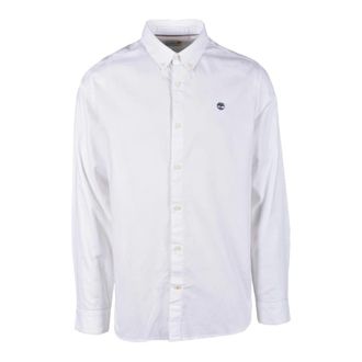 Timberland Katoenen Overhemd - Heren - Casual Overhemden - Wit - XL - Katoen - Overhemden