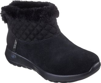 Skechers Womens On-The-go Joy-Snow Day Ankle Boot, Black/Black, 6.5