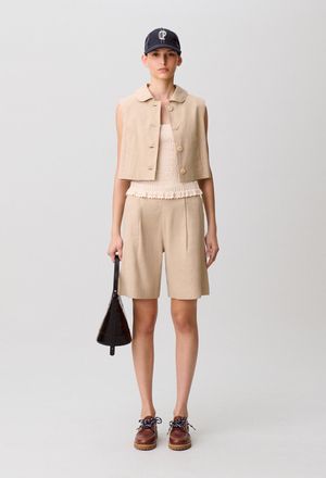Claudie Pierlot Veste courte tailleur lin