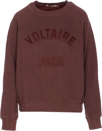 Zadig&Voltaire Hoodies & sweatvesten, Dames, Paars, XS, Katoen, Upper Sweatshirt