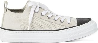 Brunello Cucinelli Schoenen, Dames, Beige, 39 EU, Beige Veterschoenen Platte Zool