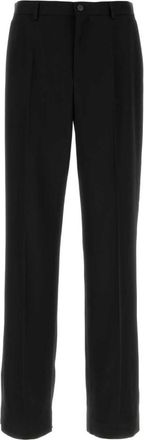 Balenciaga Black Flat Front Pants
