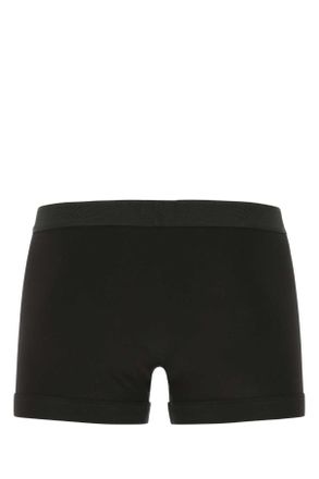 Tom Ford Mens Black Stretch Cotton Boxer Exterior: Elastane Intimo Underwear