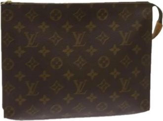 Louis Vuitton Pre-owned Canvas pouches - Dames - Vintage Tassen - Bruin - ONE Size - Leer - Vintage