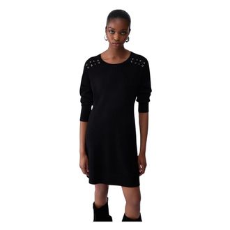 Liu Jo ECS Abito Maglia - Dames - Kleedjes - Zwart - S - Kleedjes