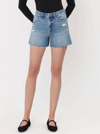Flying Monkey Super High Rise A Line Denim Shorts In Livewire