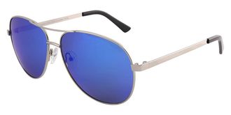 North Beach Pollack Polarized 70752 Mens Sunglasses Silver Size 62