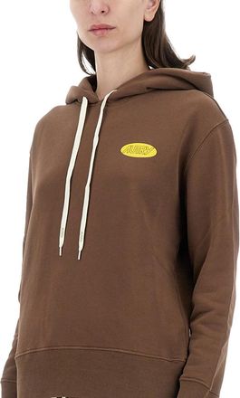 Autry Logo-Embroidered Cotton Sweatshirt - Brown