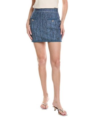 Milly Soleil Pinstripe Knit Mini Skirt