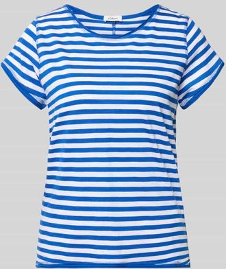 s.Oliver Red Label Regular Fit T-Shirt aus Baumwoll-Flammgarn in Royal, Gr&ouml;&szlig;e 34