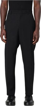 Jil Sander Broeken, Heren, Zwart, M, Wol, Zwarte Stijlvolle Regular Fit Broek