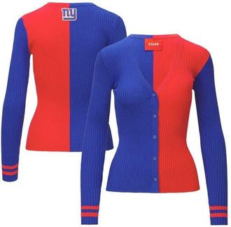Staud Womens STAUD Royal/Red New York Giants Cargo Sweater at Nordstrom, Size X-Large