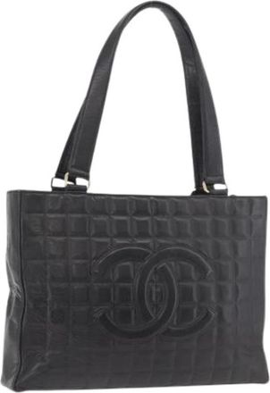 Chanel Pre-owned Vintage Tote Bag - Dames - Vintage Shopper - Zwart - ONE Size - Leer - Vintage
