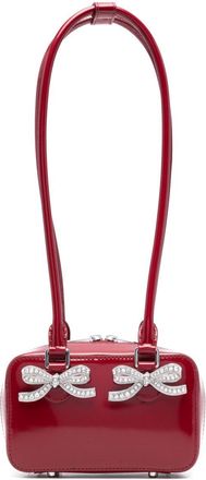 Self Portrait leather shoulder bag - Red