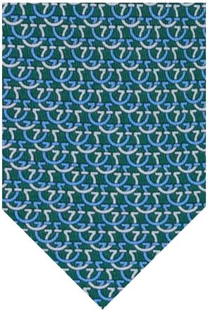 Ferragamo Green Gancini Logo Printed Tie