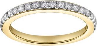 LuvMyJewelry Lina 14K Gold Round Diamond Studded Eternity Ring - 0.51cts in 14K Yellow Gold at Nordstrom, Size 6.5