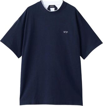N&deg;21 T-Shirt - Heren - T-shirts - Blauw - L - Katoen - Tops
