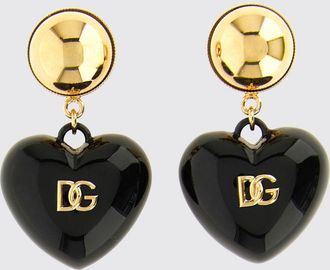 Dolce & Gabbana Orecchini a clip a cuore con monogramma DG