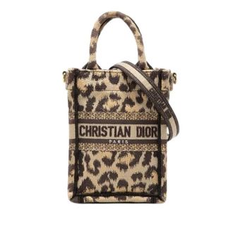 Dior Pre-owned Tote Bags, female, Beige, Size: ONE SIZE Pre-owned Vertical Book Tote
