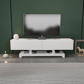 Decorotika Tera TV Stand TV Unit for TVs up to 72 inches in White