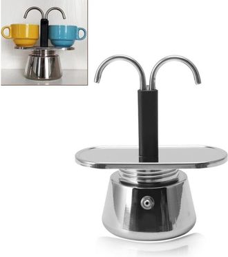 OEM Caffettiera Moka, Mini Moka Da 90 Ml, Caffettiera In Acciaio Inox Stile Italiano, Per Preparare Un Delizioso Espresso Fai Da Te, Per Una Preparazione 