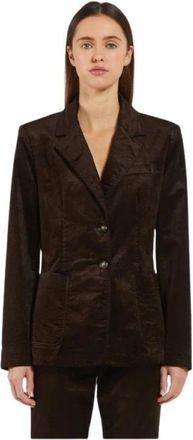 Marella Stijlvolle Array Grote Blazerjurk - Dames - Blazers - Bruin - XL - Wol - Jassen